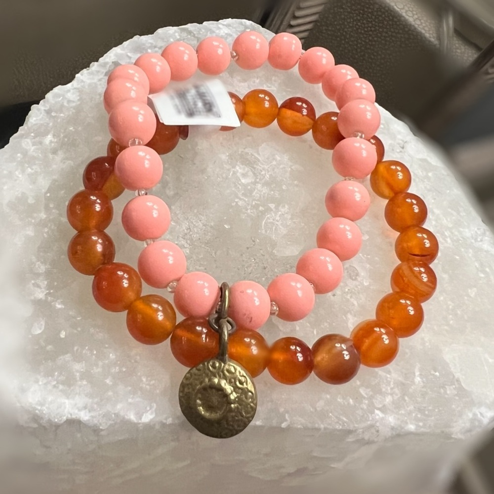 Earthbound Beaded Stretch Bracelets set of 2